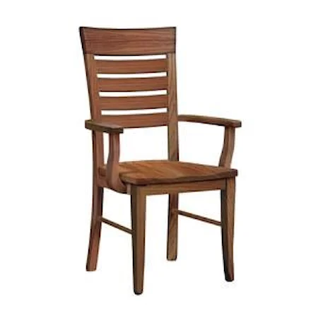 Customizable Solid Wood Dining Arm Chair